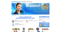 Desktop Screenshot of clientsupport.exoticgold.com